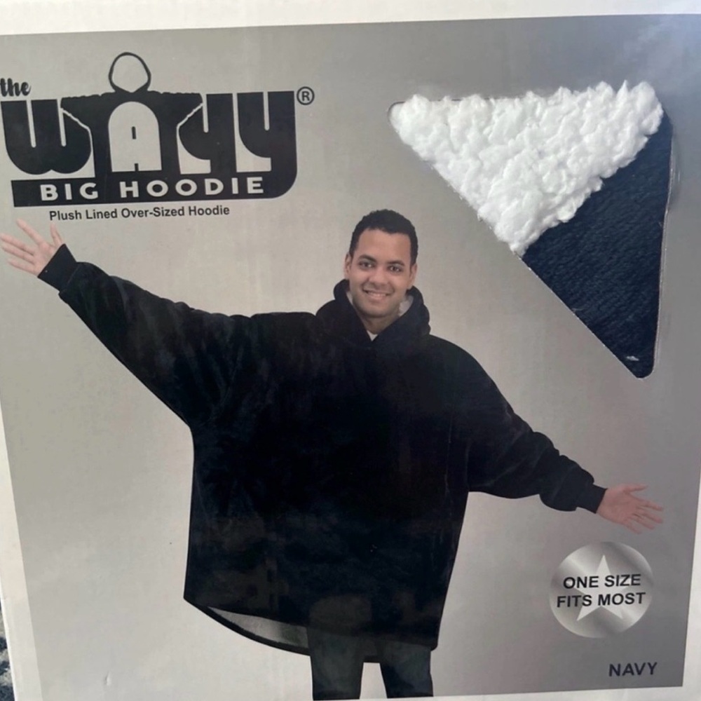 Navy The Oodie Big Hoodie Plush
Oversized Wearable Blanket New In Box
One Size